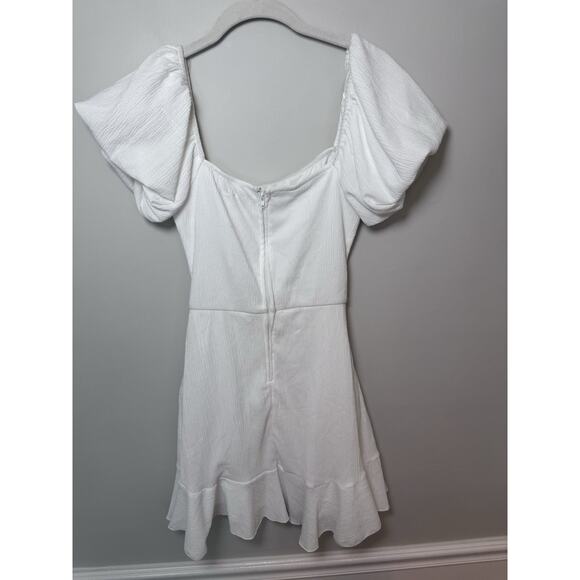 Trixxi Clothing Women Fit & Flare Short Dress Short Sleeve Ruffle Solid K803 NWT - Picture 7 of 15